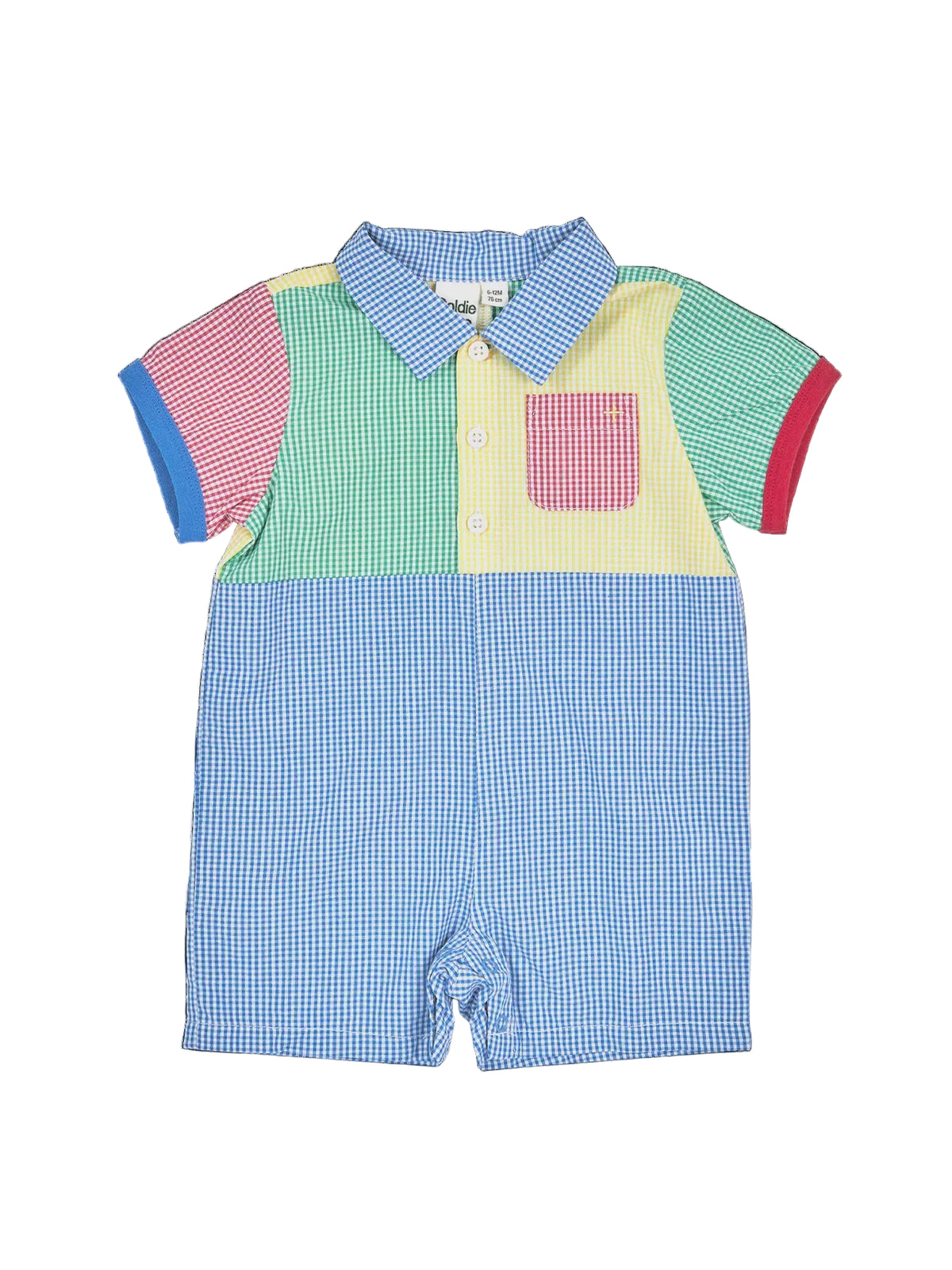 Gingham Colour Block Romper