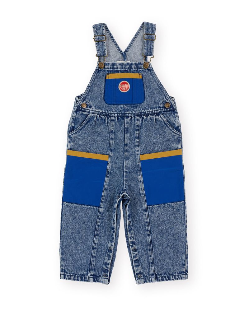 Austin Colour Block Vintage Denim Overalls
