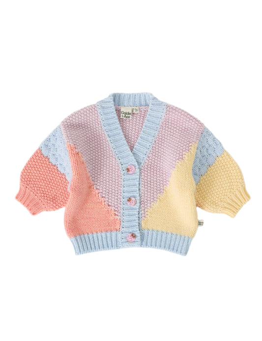 Colour Block Knit Cardigan