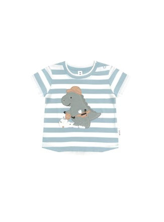 Construction Dino Stripe T-Shirt