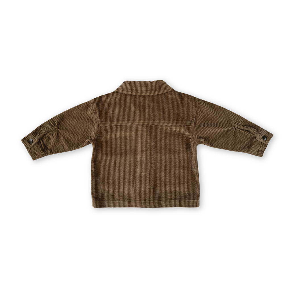 Organic Cord Shirt Jacket - Espresso