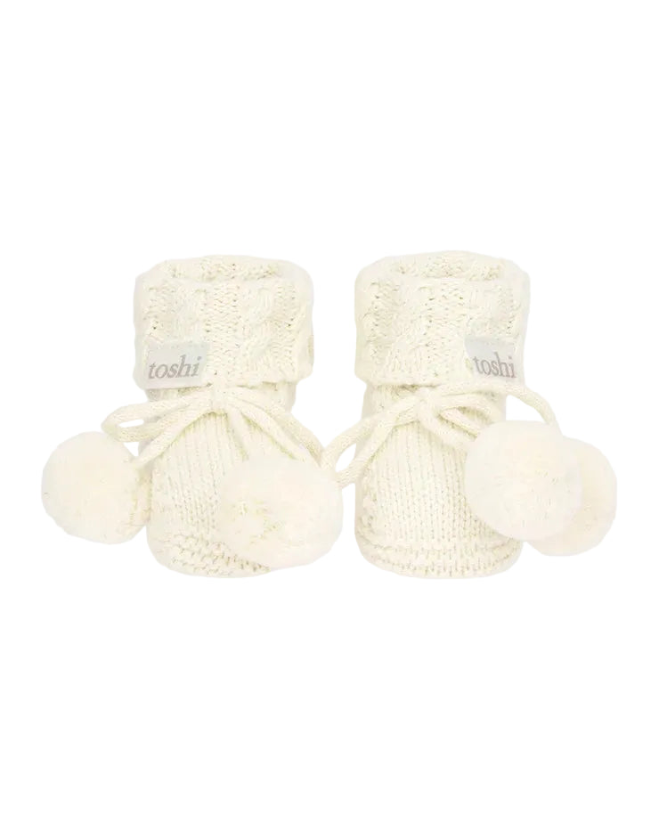 Organic Booties Yummy - Cream
