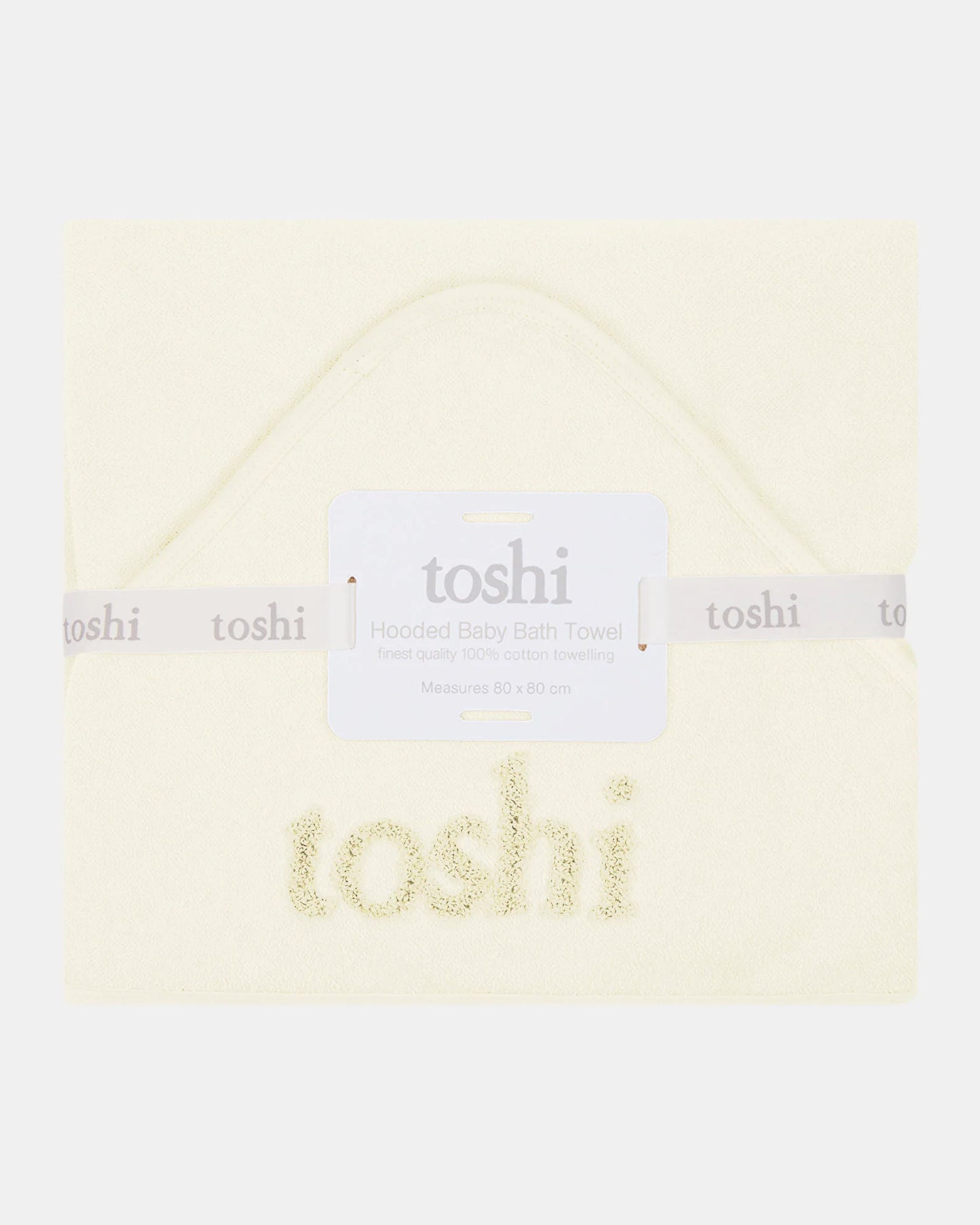 Hooded Baby Bath Towel Yummy - Cream