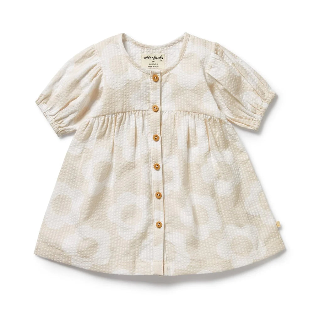 Daisy Bloom Organic Button Dress