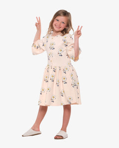 Cream Daisy Skater On Repeat Dress
