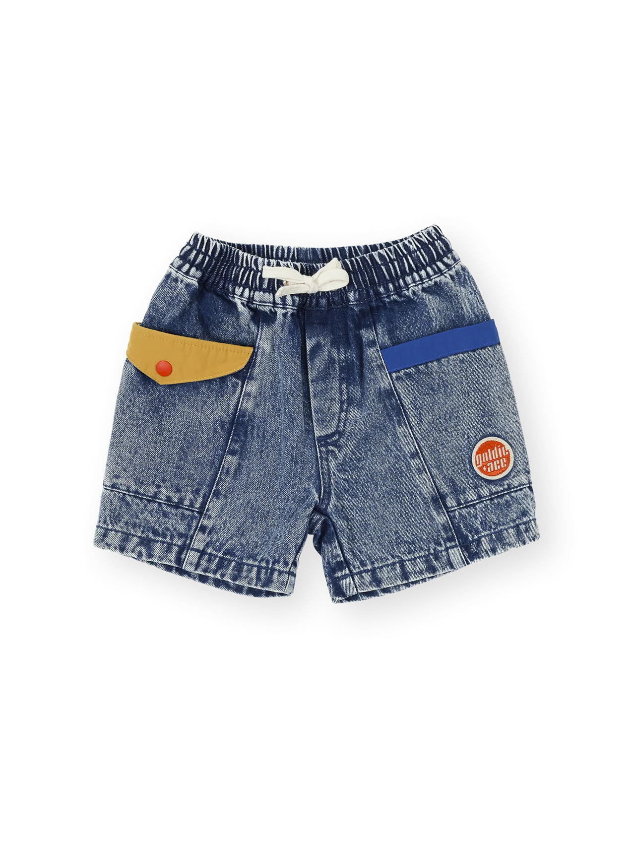 Colour Block Vintage Denim Shorts