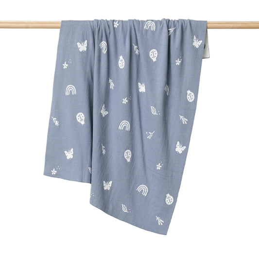 Blanket Enchanted Garden in Sky Blue