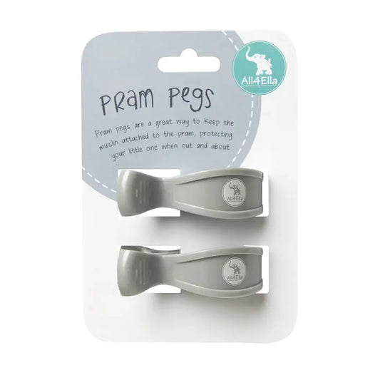 Pram Pegs 2pk - Grey