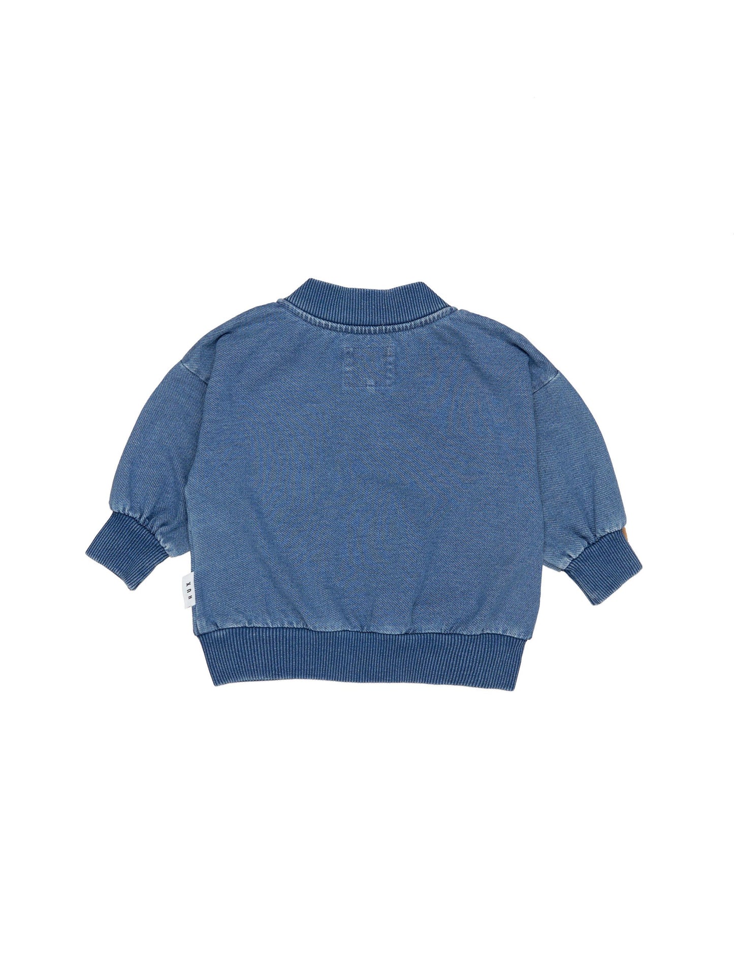 Hux Bear Knit Denim Bomber Jacket
