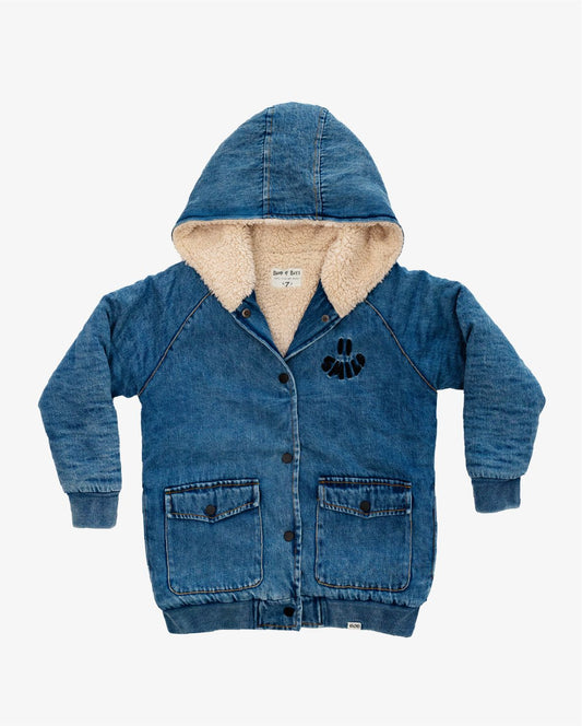 Denim Smile Bomber Jacket