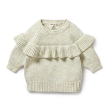 Load image into Gallery viewer, Dew Fleck Knitted Ruffle Jumper
