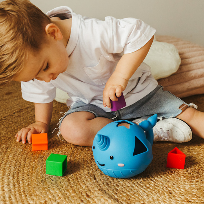 Narwhal Shape Sorter - Bright