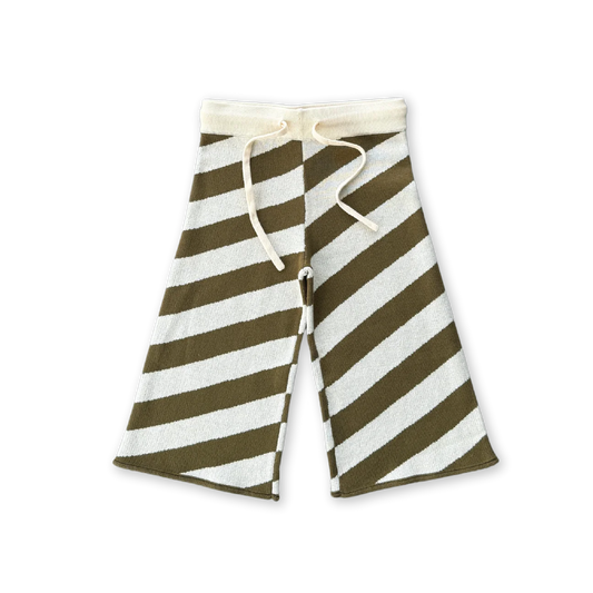 Diagonal Stripe Knit Flares