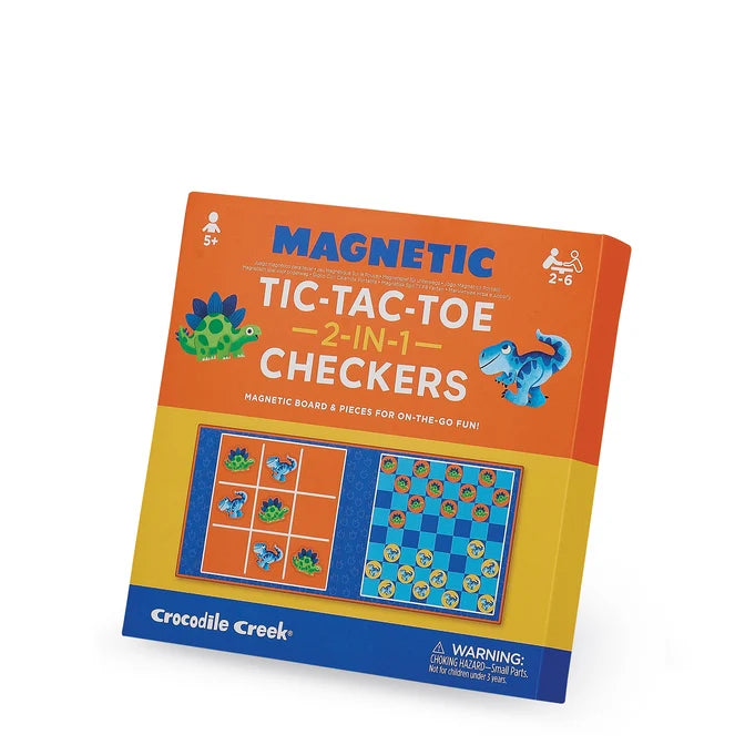 Magnetic Game - Tic Tac Toe & Checkers (Dino)