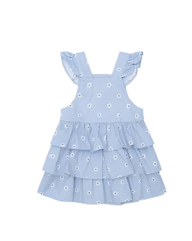 Ditsy Floral Tiered Overall Dress