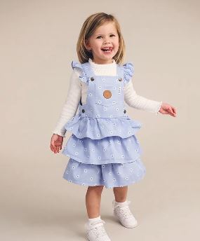 Ditsy Floral Tiered Overall Dress