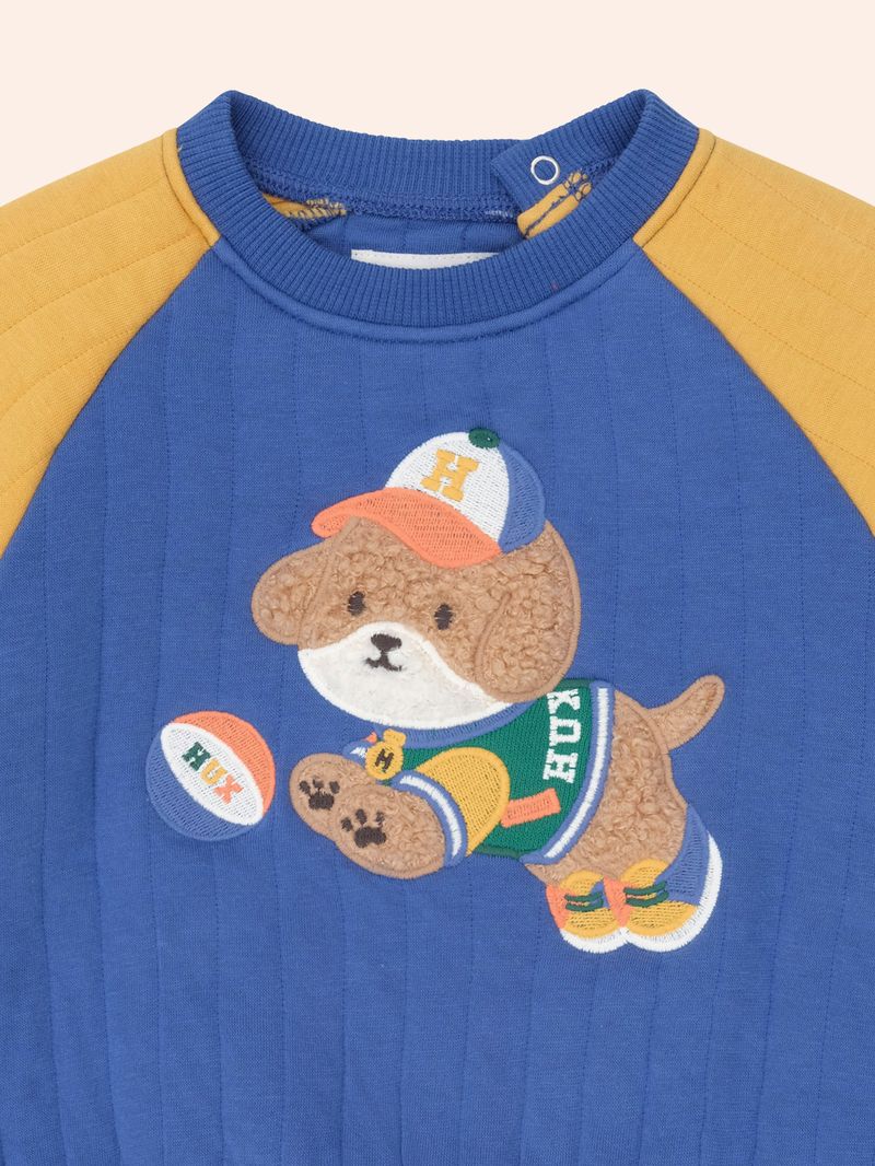 Basketball Doggy Quilted Sweatshirt