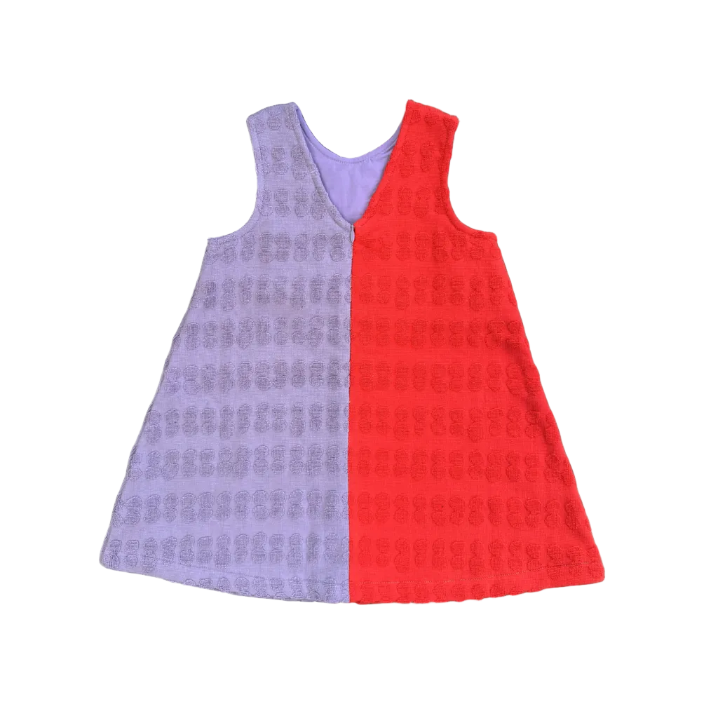 Bubble Terry Towelling Dress - Fiesta/Mauve