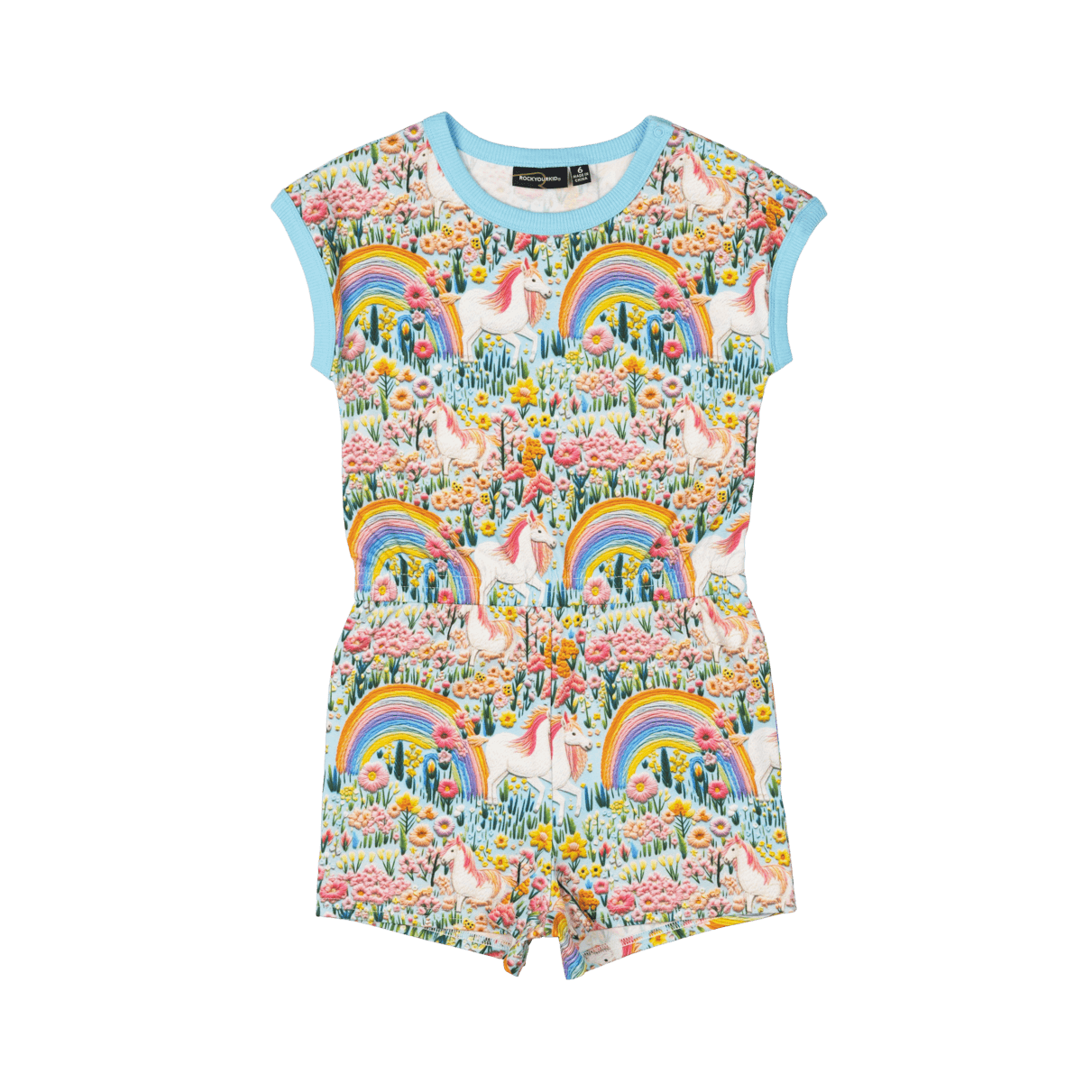 Embroidered Unicorns Romper