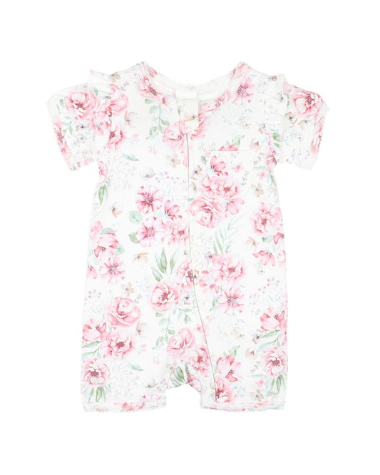 Evie Print SS Zip Romper