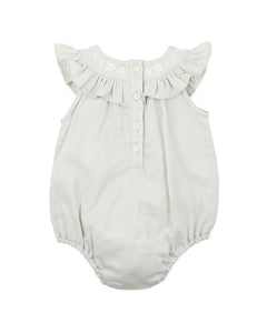 Evie Embroidered Woven Bodysuit