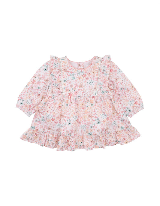 Fern Floral Organic Overlay Dress