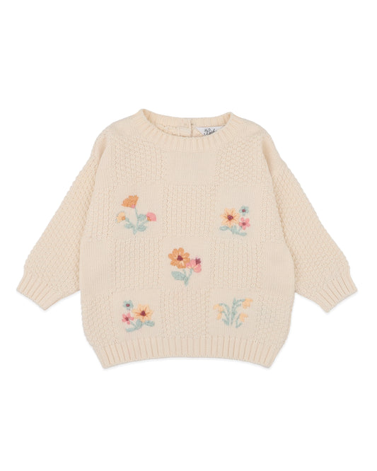 Fern Hand Embroidered Organic Jumper