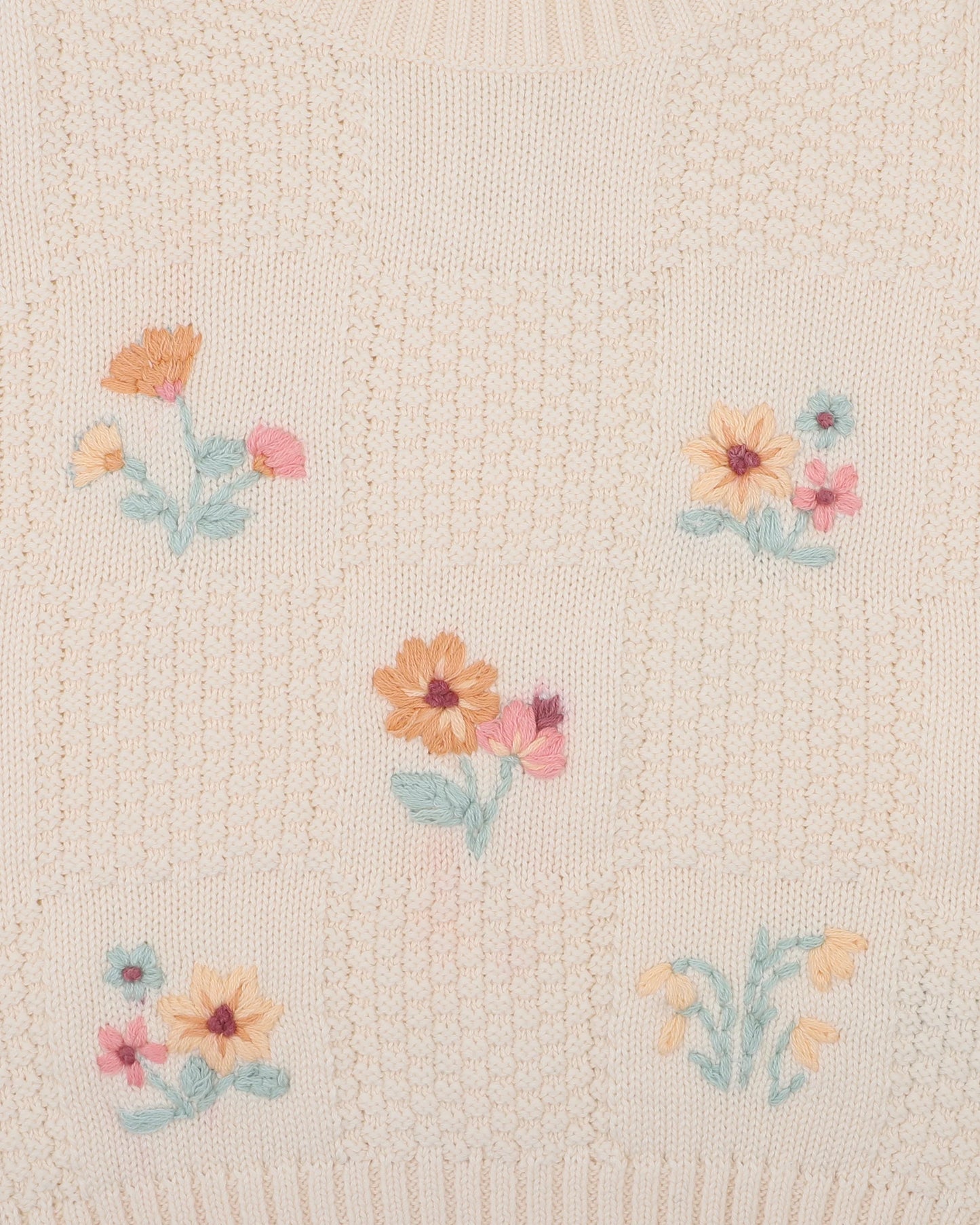 Fern Hand Embroidered Organic Jumper