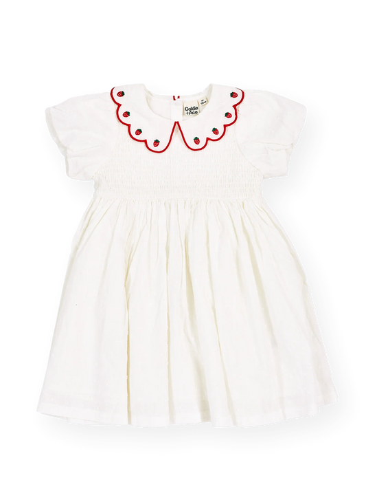 Sweet Strawberry Flo Smocked Dress