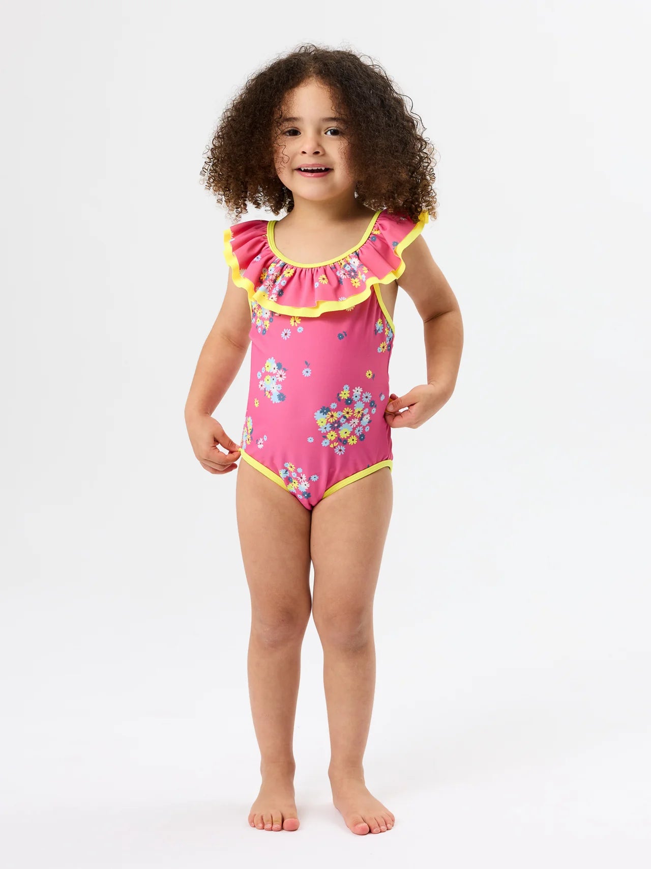 Floral Frill Collar Swimsuit