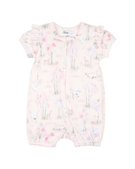 Florence Print SS Zip Romper
