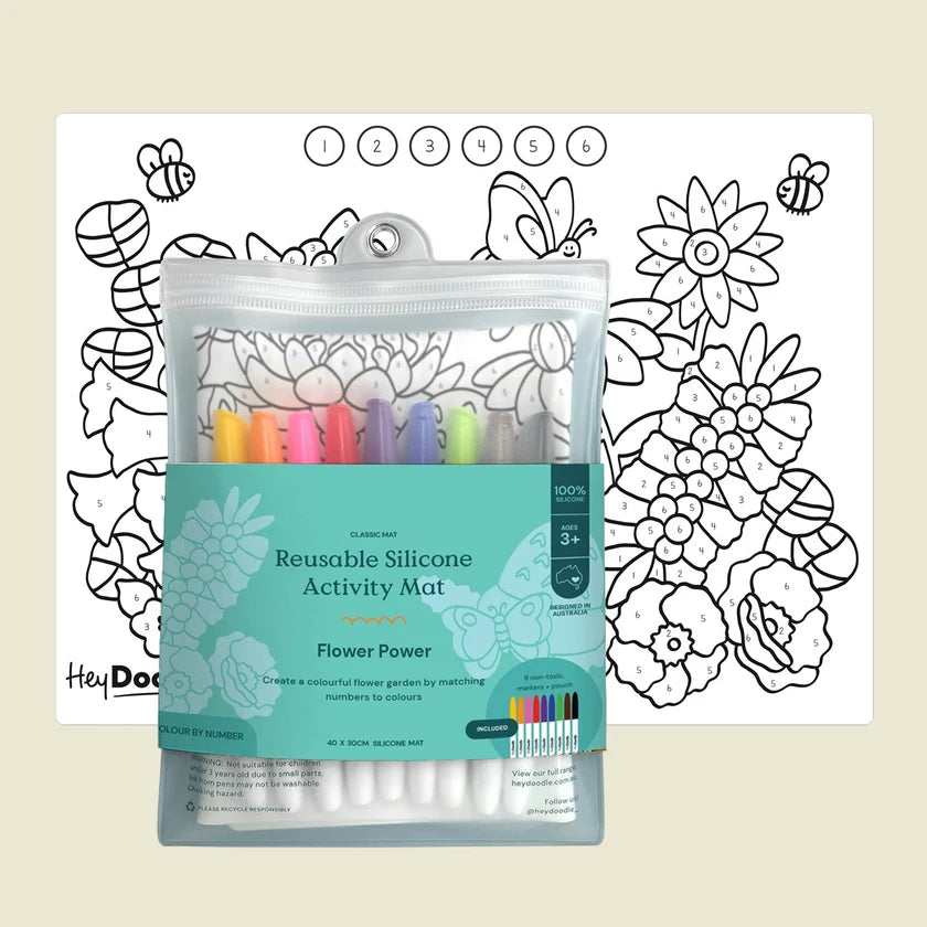 Flower Power - Classic Colouring & Doodle Mat