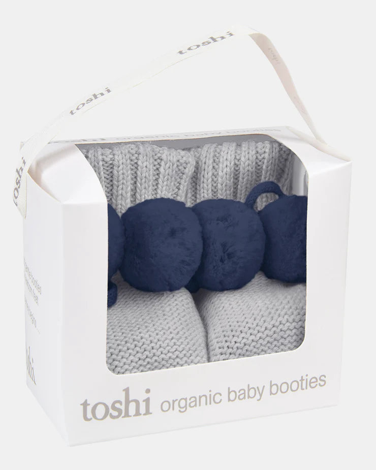 Organic Booties Bobby - Fog