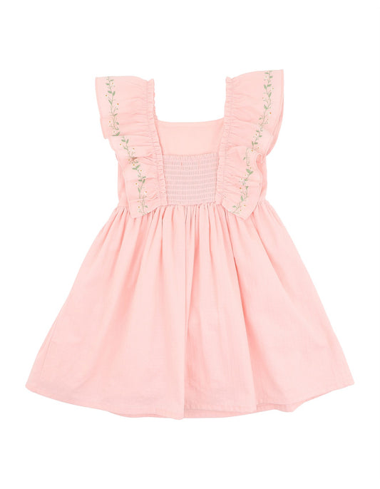 Tess Embroidered Frill Dress