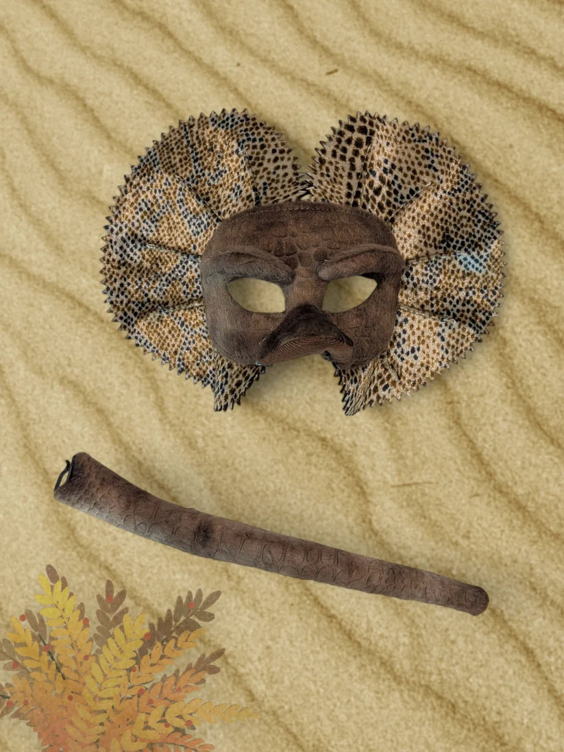 Frill Neck Lizard - Animal Mask & Tail