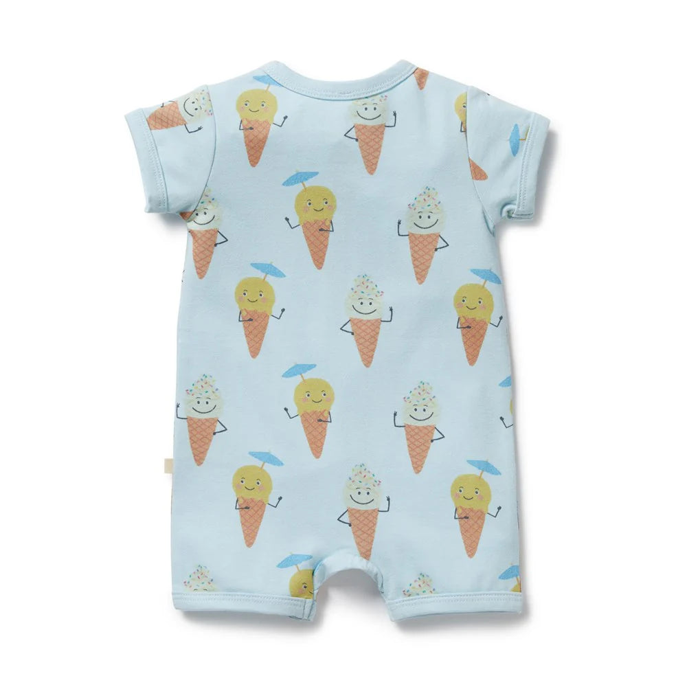 Frosty Friends Organic Boyleg Zipsuit