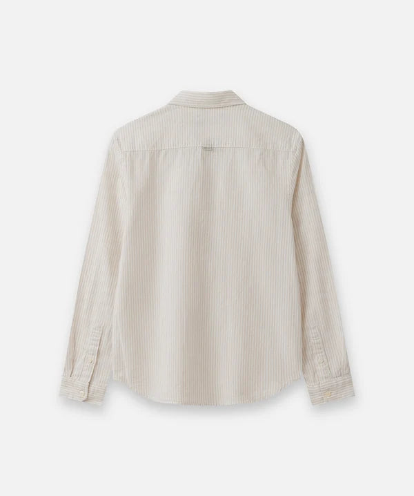 The Gallions L/S Shirt - White/Wheat