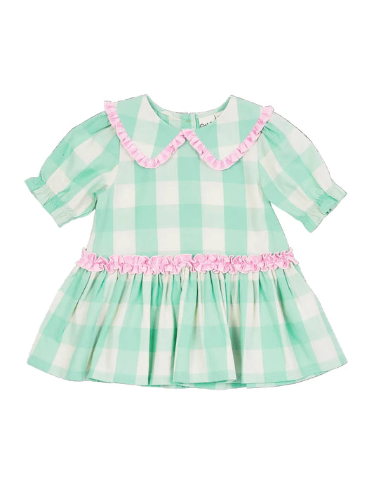 Gingham Collar Dress