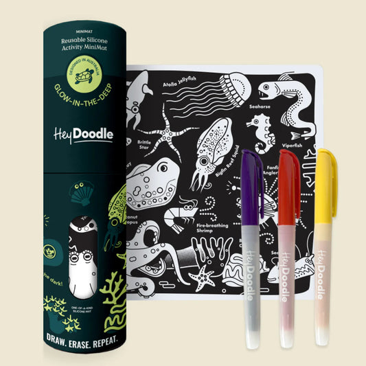 Reusable Mini Mat - Glow-in-the-deep