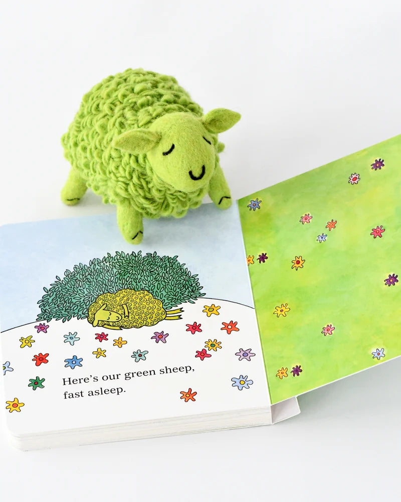 Where Is The Green Sheep? - Large Green Sheep and Book Set