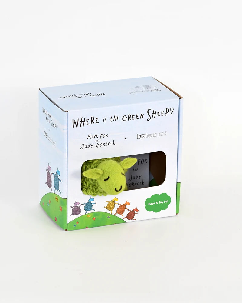 Where Is The Green Sheep? - Large Green Sheep and Book Set