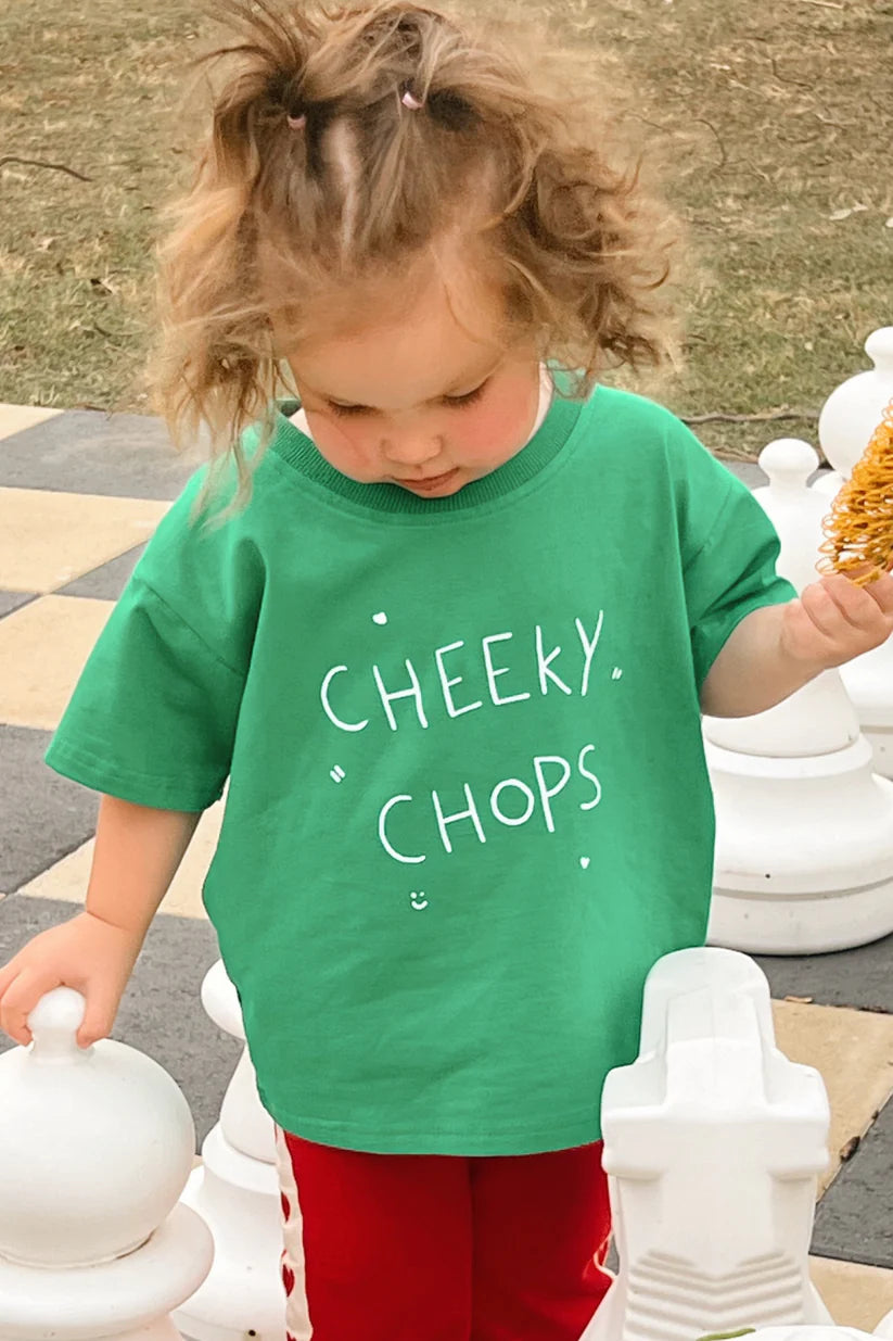 Cheeky Chops Tee - Emerald Green