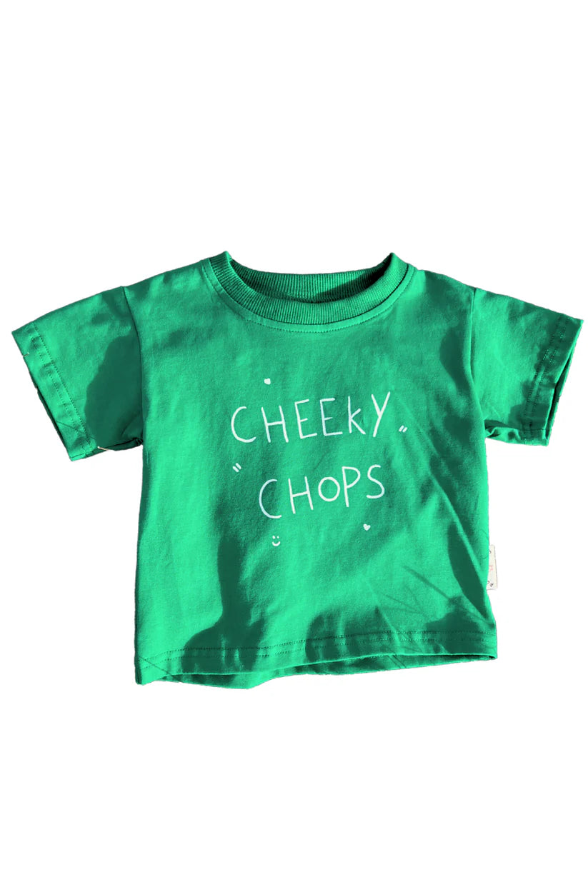 Cheeky Chops Tee - Emerald Green