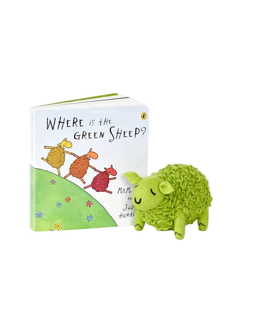 Where Is The Green Sheep? - Large Green Sheep and Book Set
