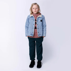 Happy Face Denim Bomber