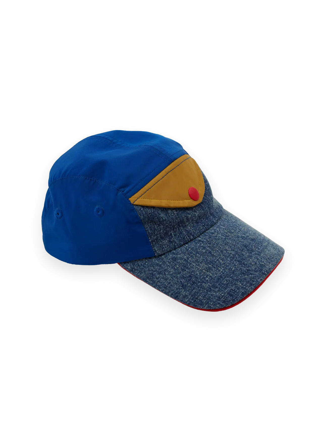 Colour Block Vintage Denim Cap