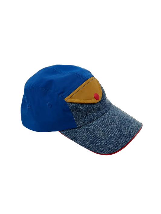 Colour Block Vintage Denim Cap