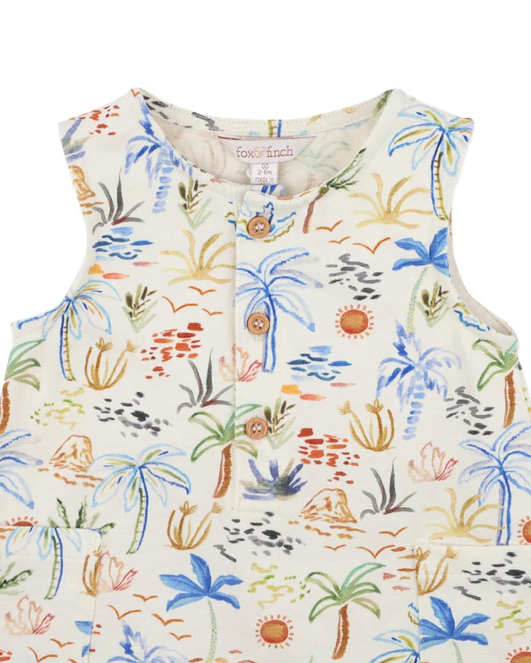 Havana Organic Button Up Romper