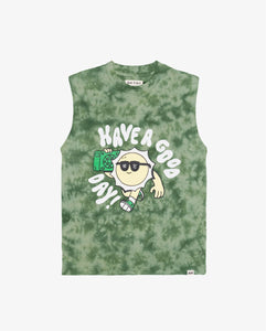 Have A Good Day Green Tie-Dye Tank
