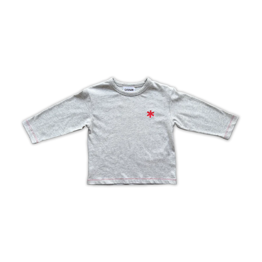 Organic Have A Nice Day LS Tee - Grey